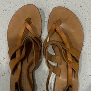 Joie Camel Leather Sandal - Size 8